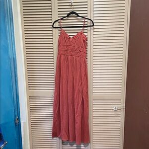 Rust Red Maxi Sundress with Spaghetti Straps